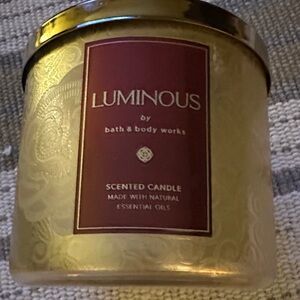 Bath & Body Works Luminous Scented Candle - Gold & Burgundy